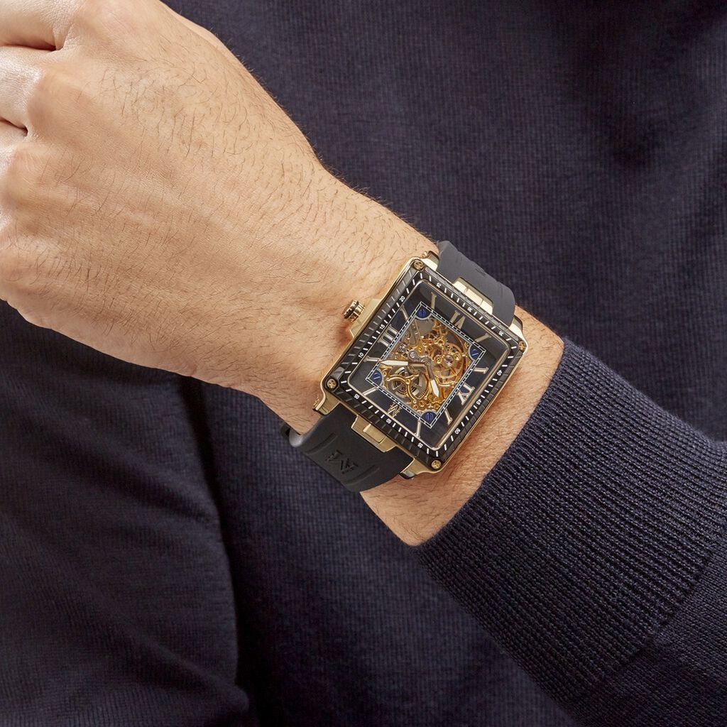 Montre Montignac Square Automatique Noir - Montres Homme | Histoire d’Or