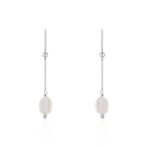 Boucles D'oreilles Pendantes Sirene Argent Blanc Nacre - Boucles d'oreilles fantaisie Femme | Histoire d&rsquo;Or