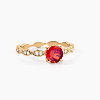 Bague Kurt Plaqué Or Jaune Oxyde De Zirconium