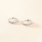 Cr&eacute;oles Anastasia Argent Blanc - Boucles d'oreilles cr&eacute;oles Femme | Histoire d&rsquo;Or