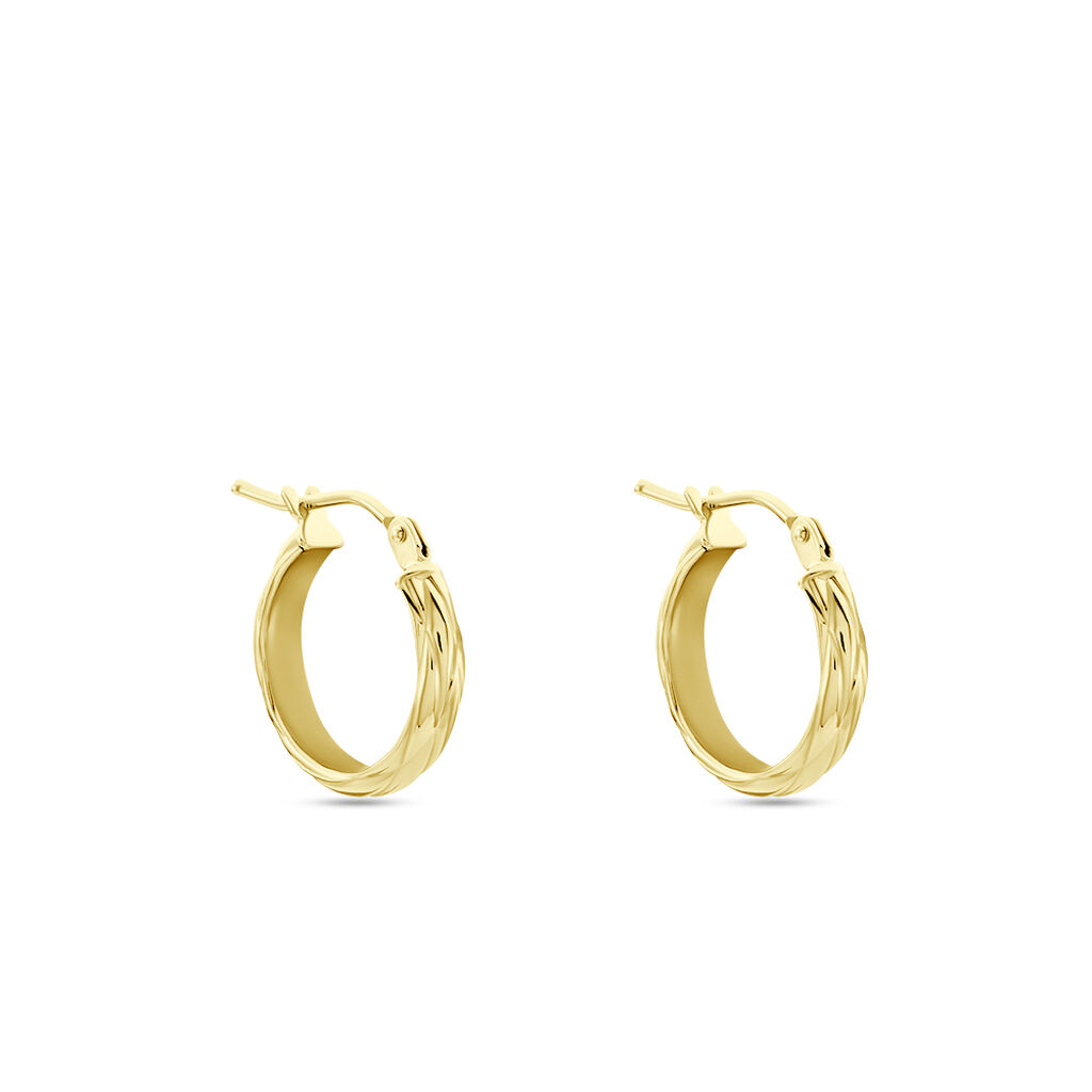 Créoles Vitali Or Jaune - Boucles d'oreilles créoles Femme | Histoire d’Or