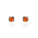Boucles D'oreilles Puces Argent Blanc Joude Ambre - Boucles d'oreilles fantaisie Femme | Histoire d’Or