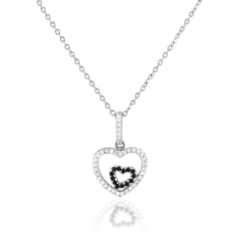 Collier Yelin Argent Blanc Oxyde De Zirconium - Colliers Coeur Femme | Histoire d’Or