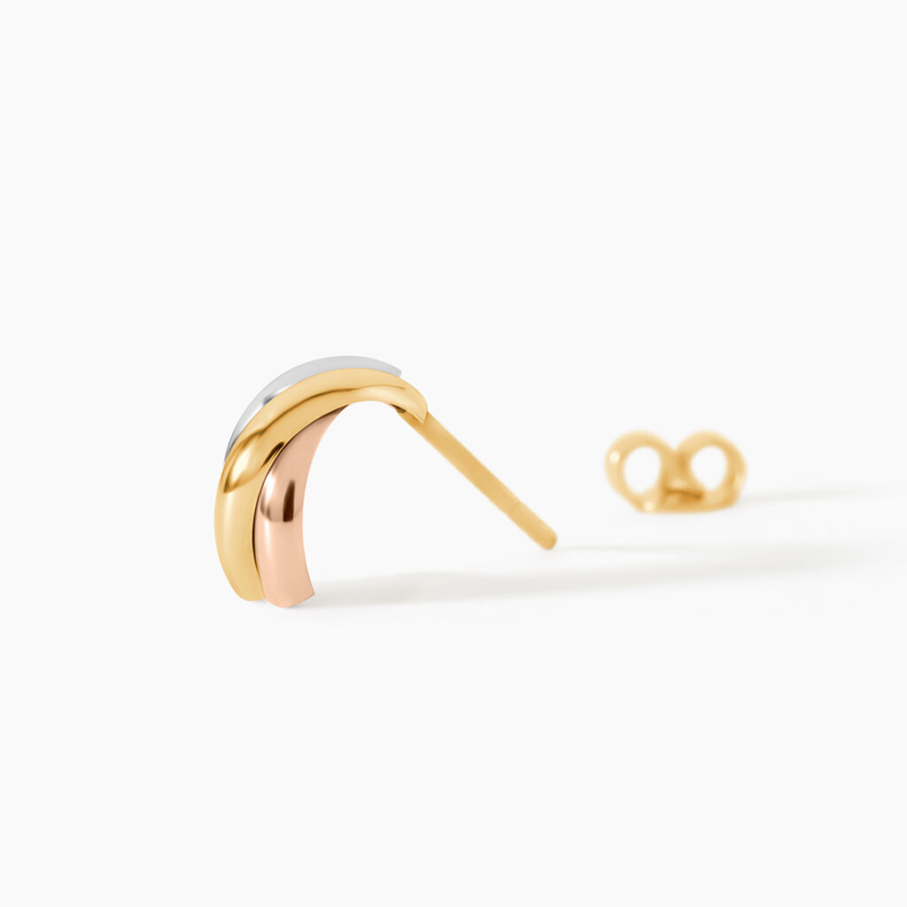 Cr&eacute;oles Igora Or Tricolore - Boucles d'oreilles cr&eacute;oles Femme | Histoire d&rsquo;Or
