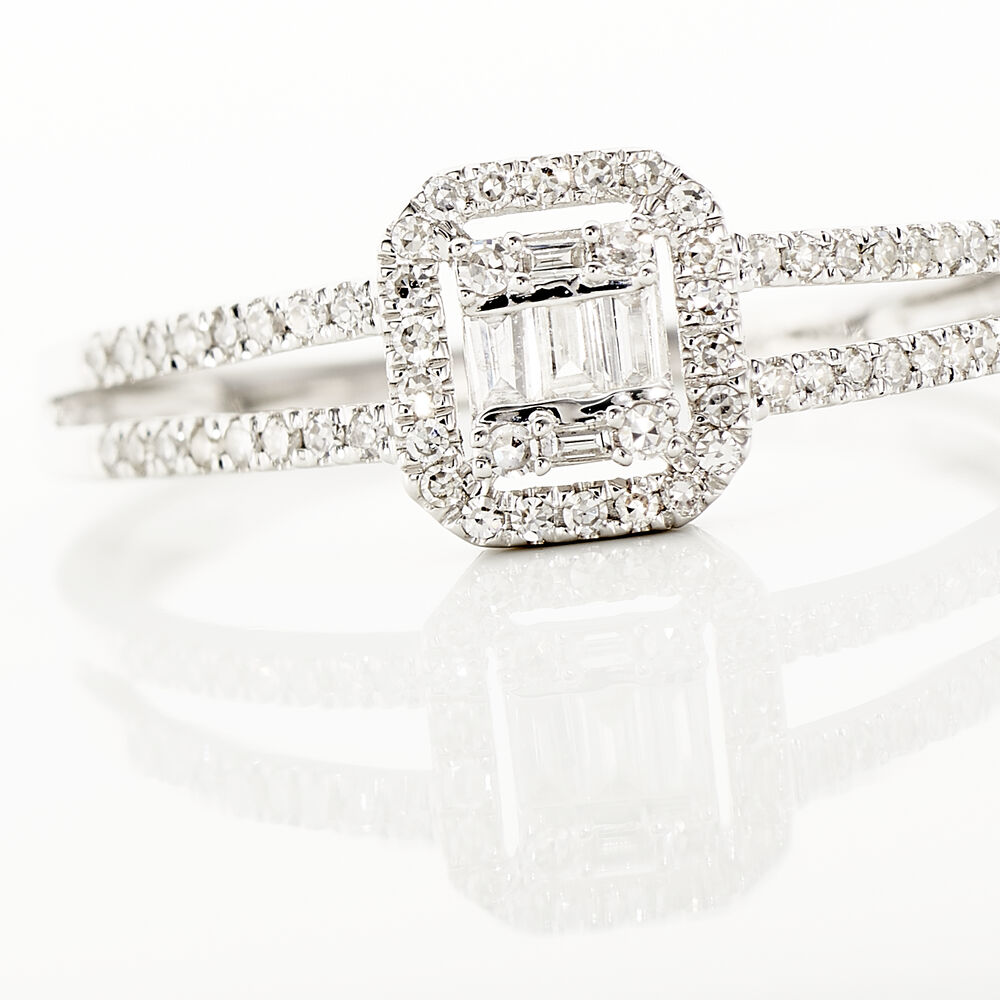 Bagues avec pierre Carree Or Diamant Ronde Micro serti Blanc 375 1000 B3DFBDW2GOR Histoire d Or
