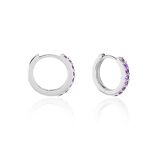Cr&eacute;oles Rio Argent Blanc Oxyde De Zirconium - Boucles d'oreilles cr&eacute;oles Femme | Histoire d&rsquo;Or
