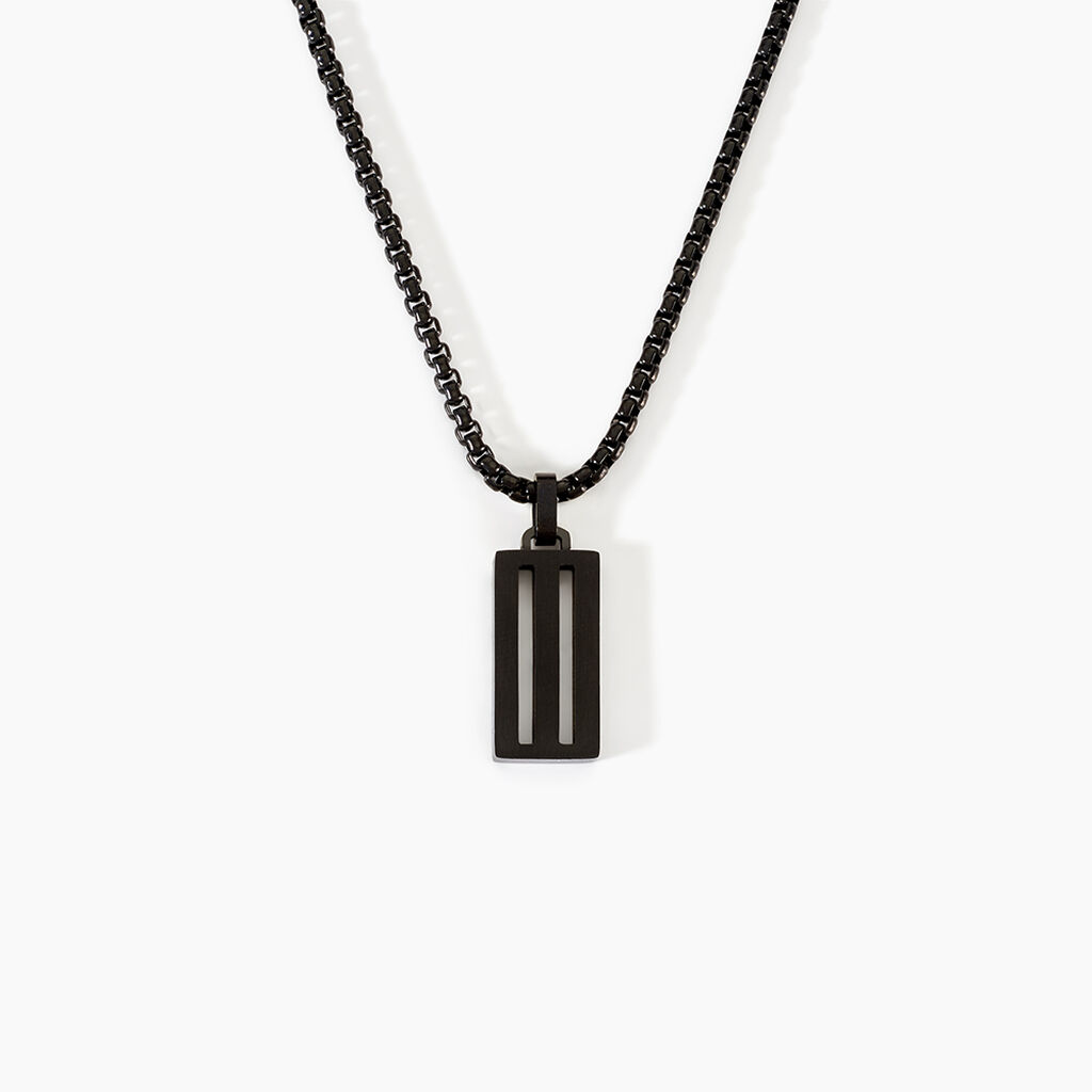 Collier Line Acier Noir - Colliers fantaisie Homme | Histoire d’Or
