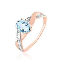 Bague Candice Or Rose Topaze