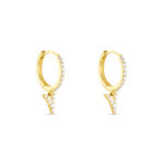 Cr&eacute;oles Ligeia Or Jaune Oxyde De Zirconium - Boucles d'oreilles cr&eacute;oles Femme | Histoire d&rsquo;Or