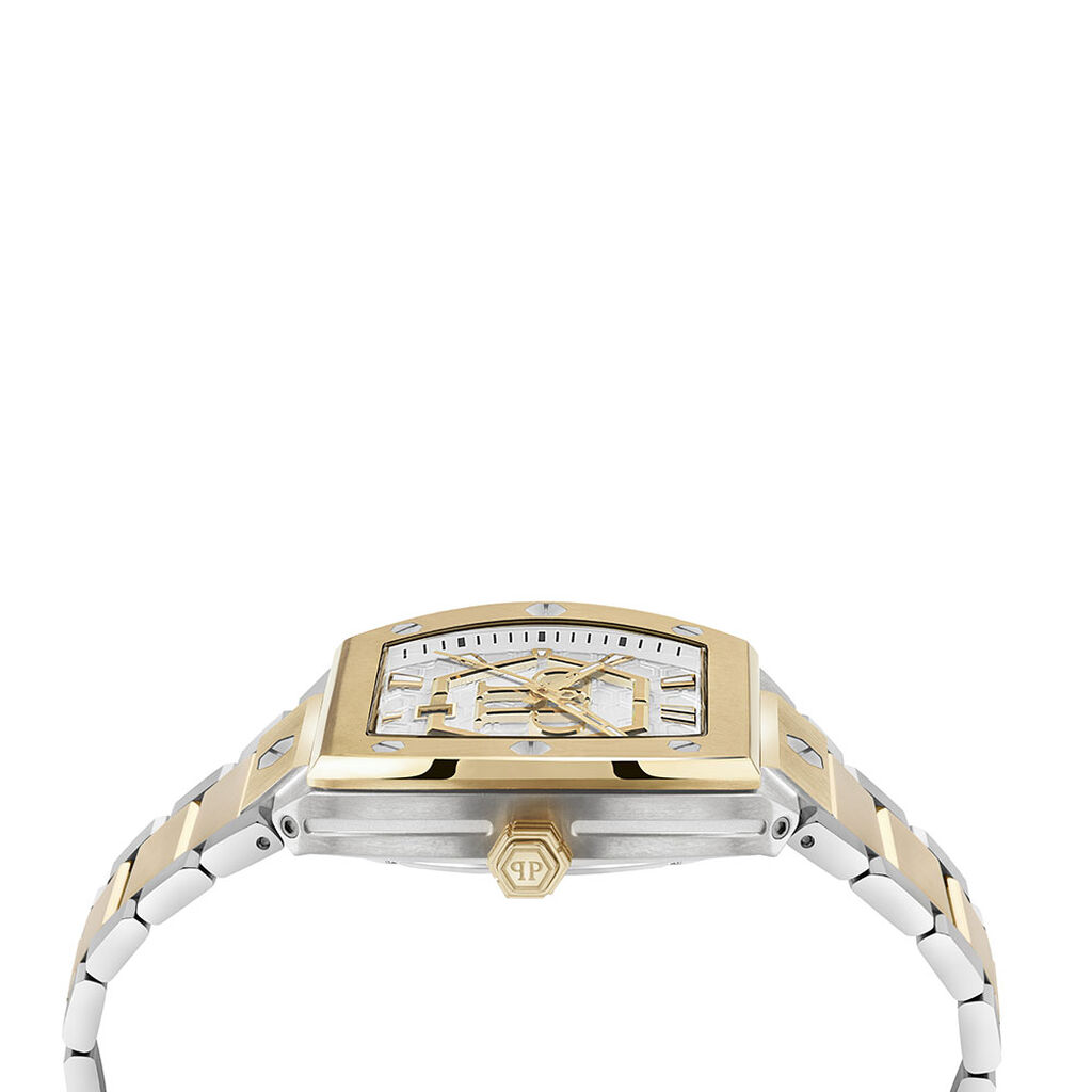 Montre Philipp Plein Hexagon Phantom Argent&eacute; - F&ecirc;te des p&egrave;res Homme | Histoire d&rsquo;Or