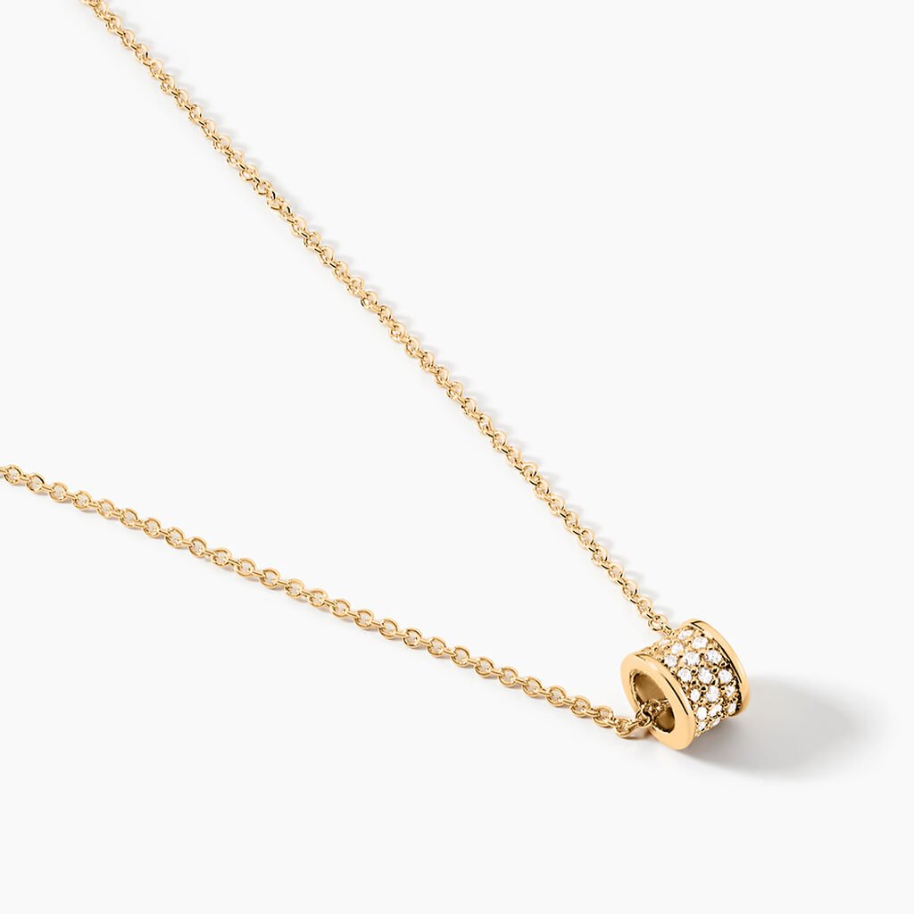 Collier Gia Plaqu&eacute; Or Jaune Oxyde De Zirconium - Colliers fantaisie Femme | Histoire d&rsquo;Or