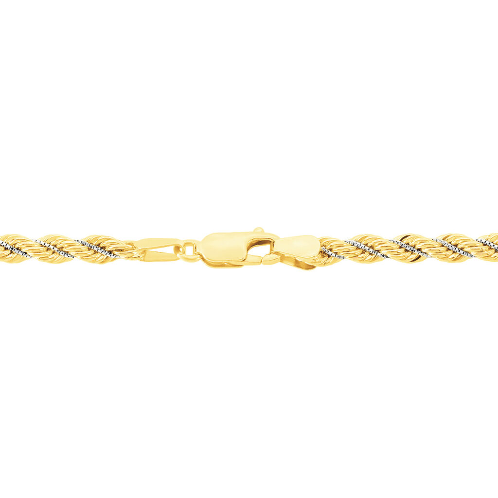 Bracelet Jerryenne Maille Corde Et Venitienne Or Bicolore - Bracelets chaîne Femme | Histoire d’Or