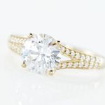 Bague Or Jaune Carolina Oxyde De Zirconium - Bagues solitaires Femme | Histoire d&rsquo;Or