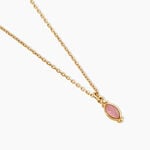 Collier Vintage Love Plaqu&eacute; Or Jaune Pierre D'Imitation - Bijoux avec pierres Femme | Histoire d&rsquo;Or