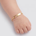 Bracelet Identit&eacute; Euzebia Maille Chemin De Fer Or Jaune - Bracelets Communion Enfant | Histoire d&rsquo;Or