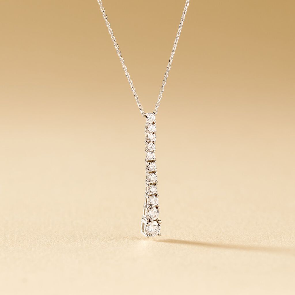 Collier Riviera Or Blanc Diamant - Colliers Femme | Histoire d&rsquo;Or