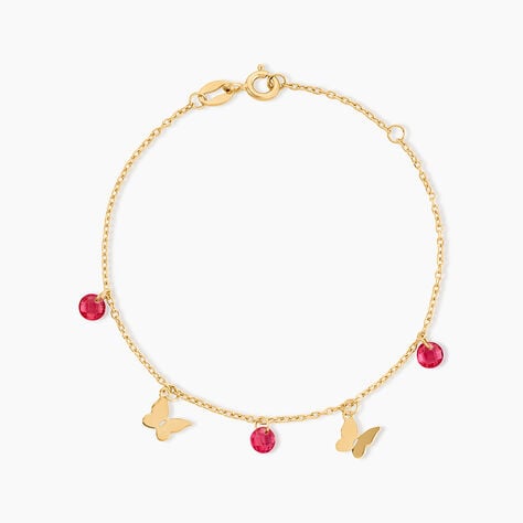 Bracelet Phyliss Argent Dor&eacute; A L'Or 750/1000 Oxyde De Zirconium - Bracelets Breloques Enfant | Histoire d&rsquo;Or