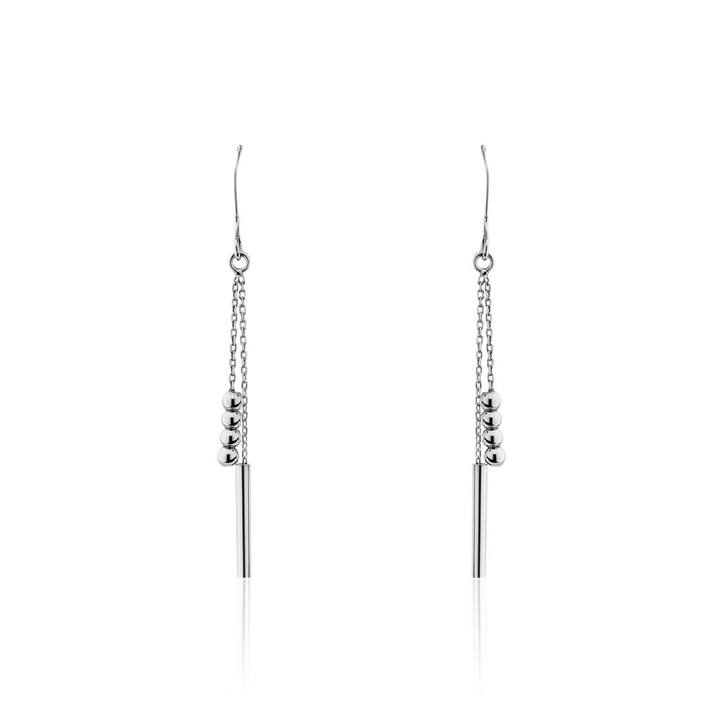 Boucles D'oreilles Pendantes Eucleia Argent Blanc - Boucles d'oreilles fantaisie Femme | Histoire d&rsquo;Or