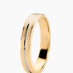 Alliance Liseret Ruban Plat Or Bicolore - Alliances Unisex | Histoire d&rsquo;Or