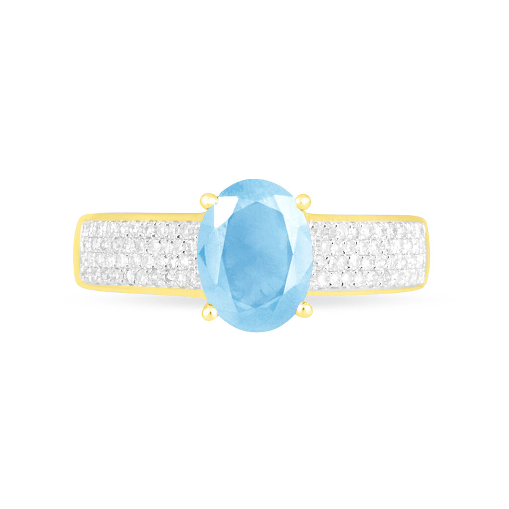 Bague Crista Or Jaune Topaze Et Diamant - Bagues solitaires Femme | Histoire d’Or