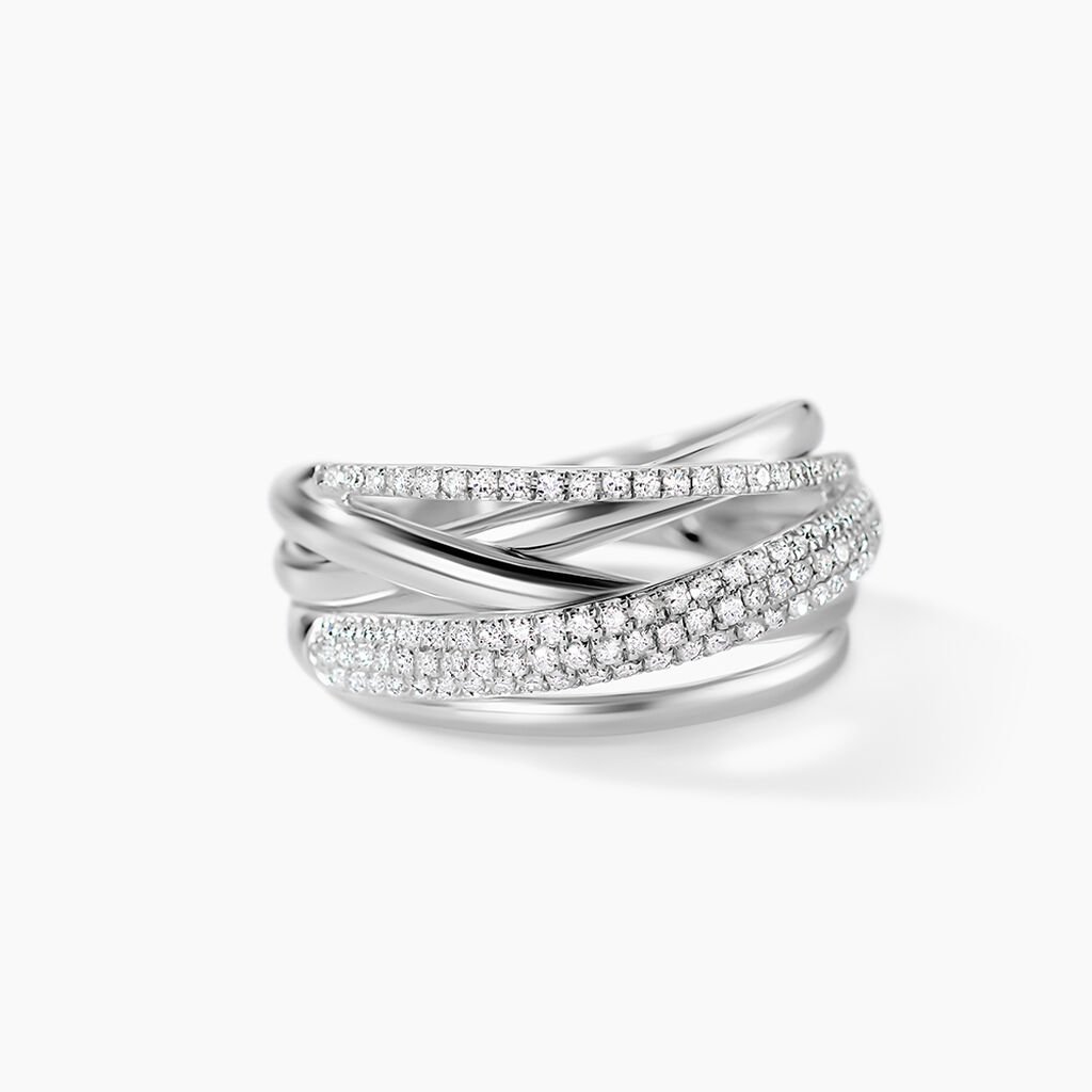 Bague Elodea Or Blanc Diamant - Bagues avec pierre Femme | Histoire d&rsquo;Or