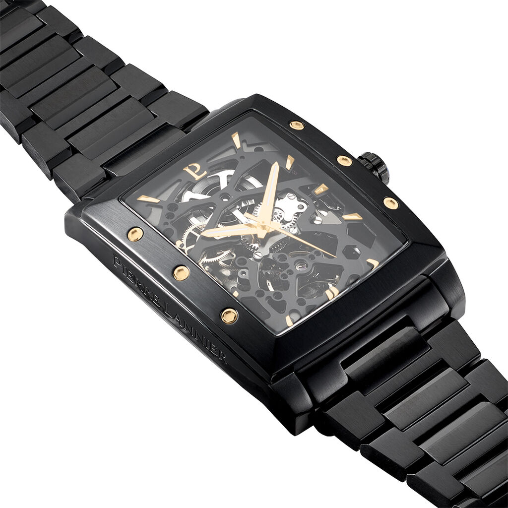 Montre Pierre Lannier Hector Noir - Montres Homme | Histoire d&rsquo;Or