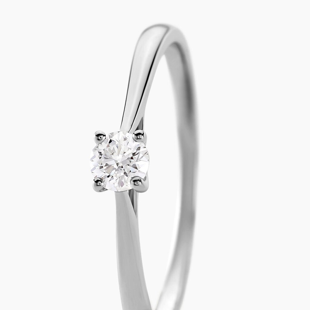 Bague Solitaire One Or Blanc Diamant - Bagues solitaires Femme | Histoire d&rsquo;Or