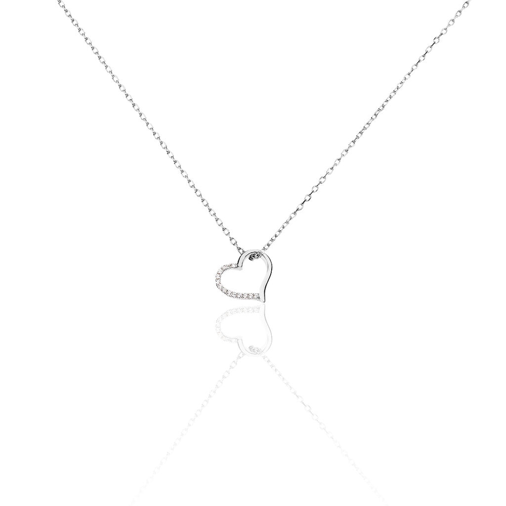 Collier Salona Argent Blanc Oxyde De Zirconium