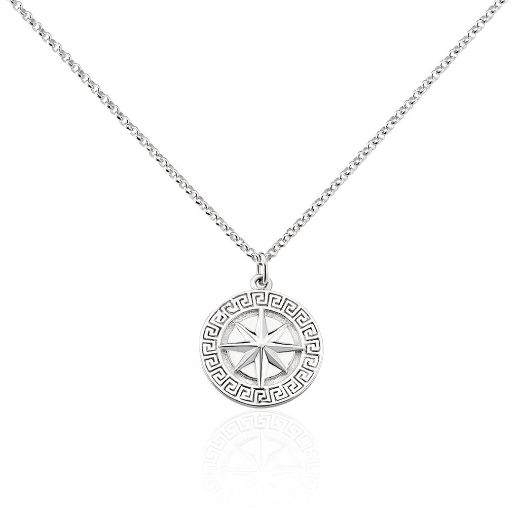 Collier North Argent Blanc - Colliers Homme | Histoire d’Or