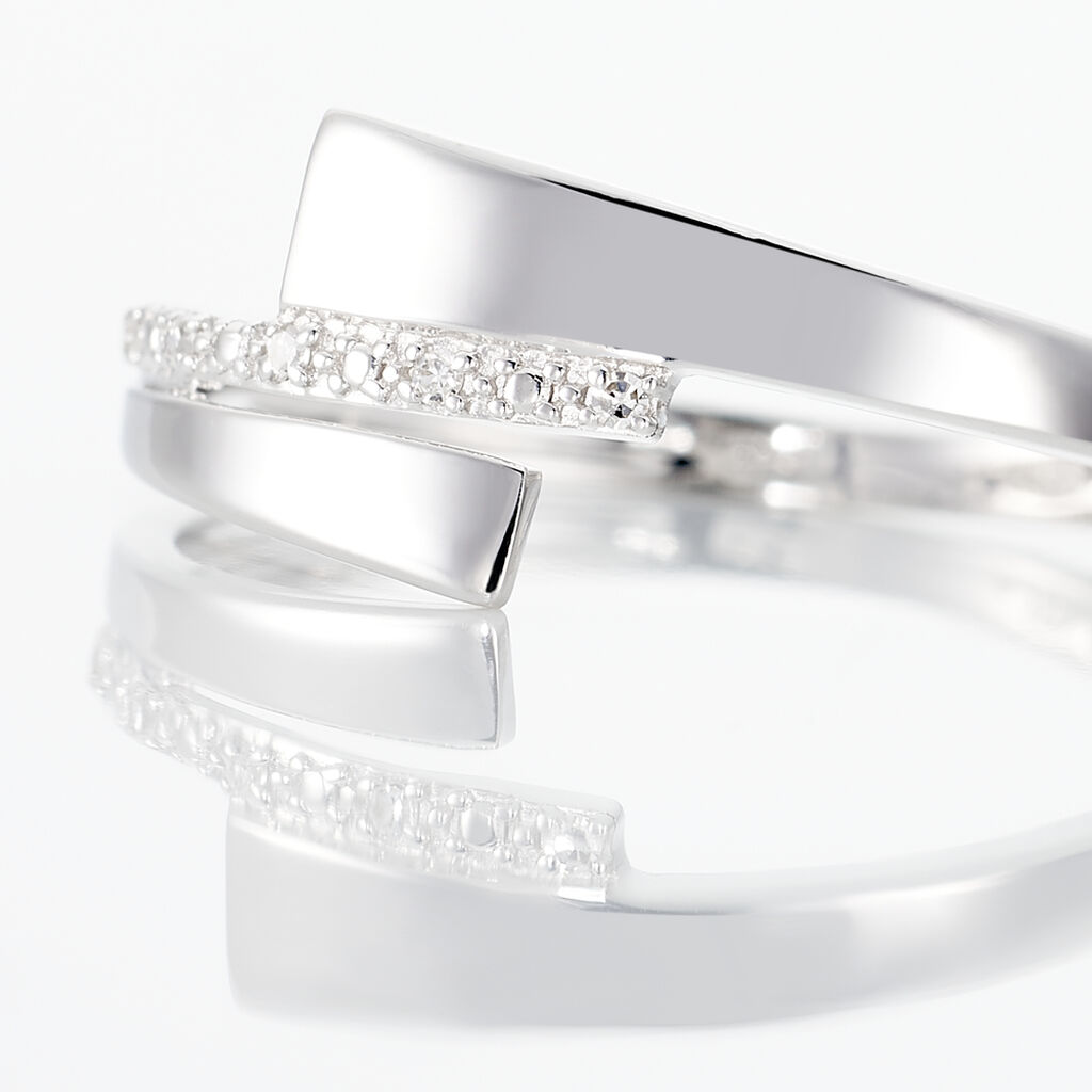 Bague Ainhoa Or Blanc Diamant - Bagues avec pierre Femme | Histoire d&rsquo;Or