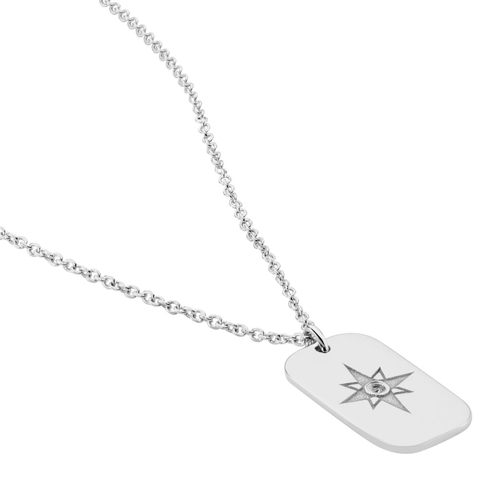 Collier Laig Argent Blanc Oxyde De Zirconium - Colliers fantaisie Femme | Histoire d&rsquo;Or
