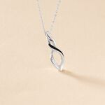 Collier Claudia Argent Blanc Oxyde De Zirconium - Colliers fantaisie Femme | Histoire d&rsquo;Or