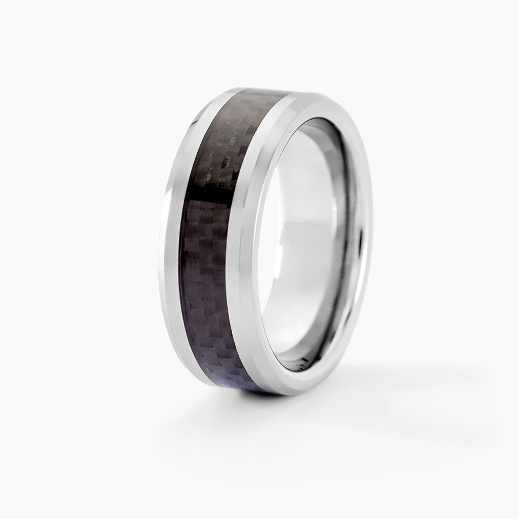 Bague Arnaud Acier Blanc - Bagues fantaisie Homme | Histoire d’Or