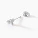 Boucles D'oreilles Puces Argent Blanc Bee Good Oxyde De Zirconium - Boucles d'oreilles fantaisie Femme | Histoire d’Or