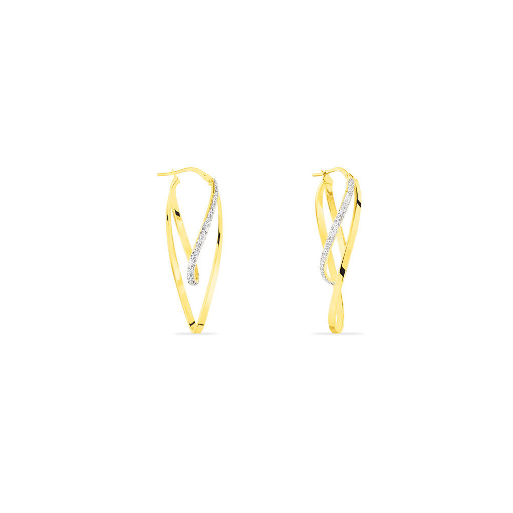Créoles Merilyn Or Bicolore - Boucles d'oreilles créoles Femme | Histoire d’Or
