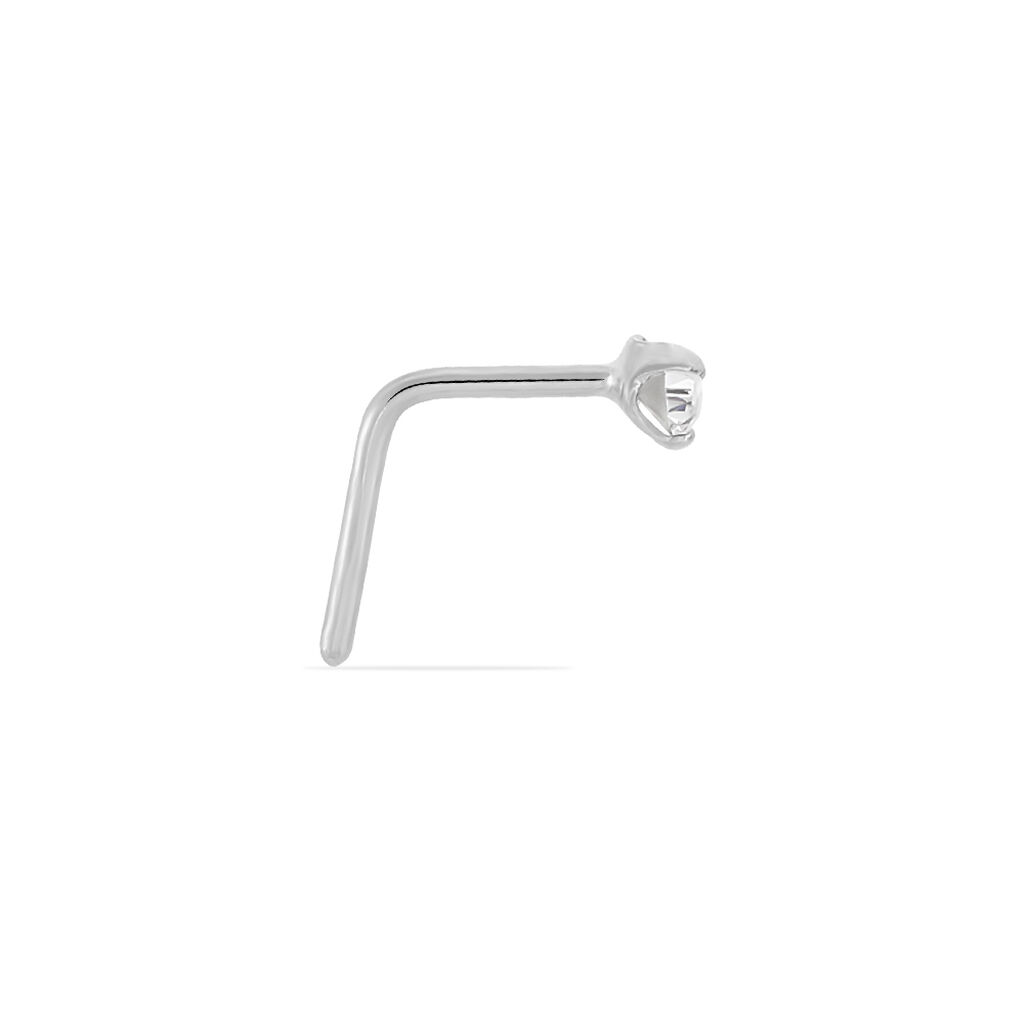 Piercing De Nez Fethi Serti Griffe Or Blanc Oxyde De Zirconium - Bijoux Femme | Histoire d’Or