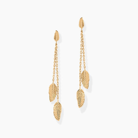 Boucles D'oreilles Pendantes Plaqu&eacute; Or Jaune Libby - Boucles d'oreilles fantaisie Femme | Histoire d&rsquo;Or