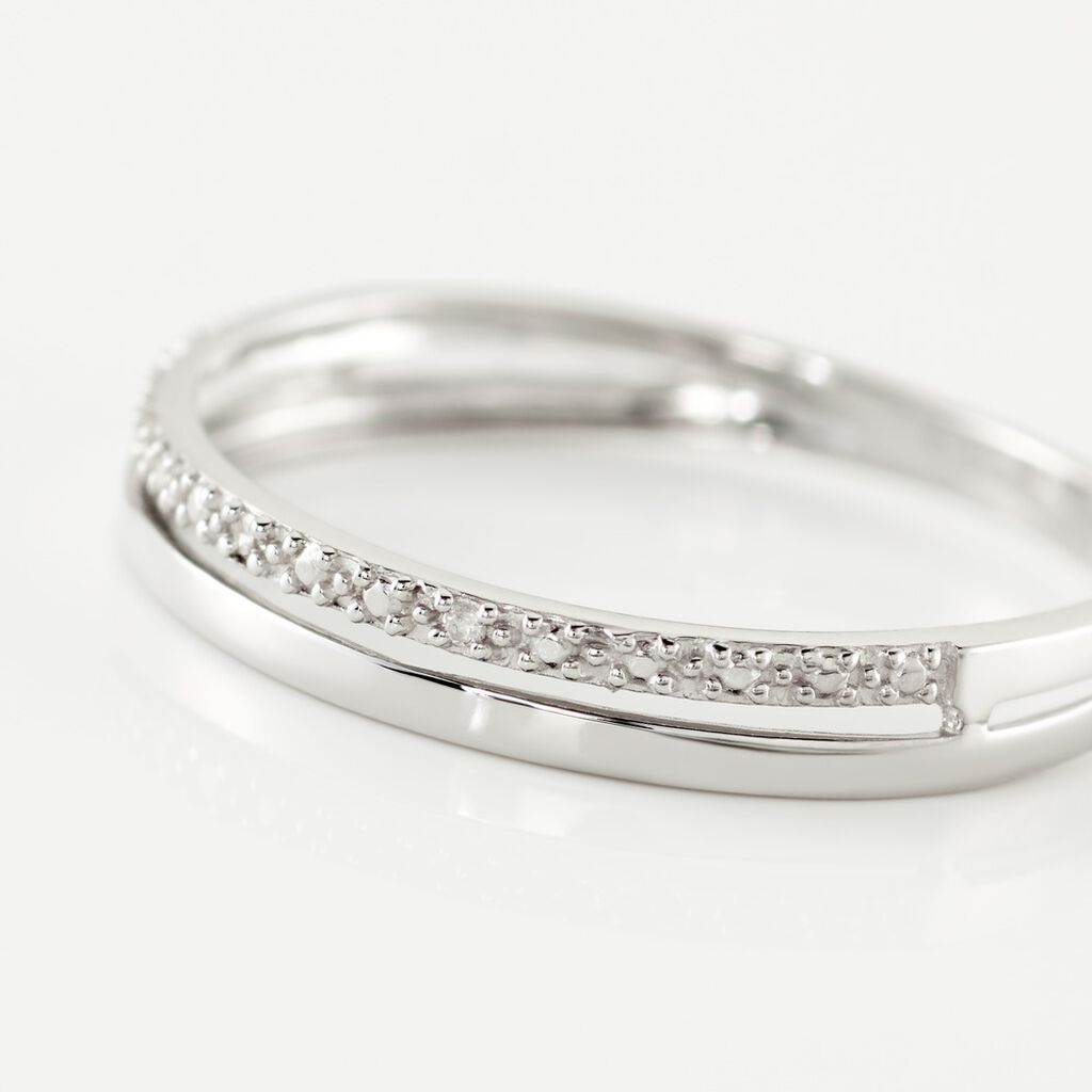 Bague Olena Or Blanc Diamant - Bagues avec pierre Femme | Histoire d&rsquo;Or