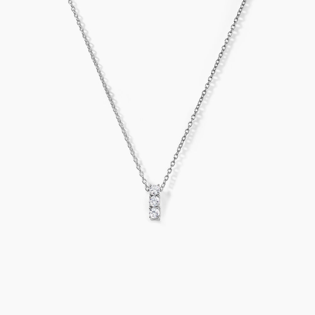 Collier Leala Argent Blanc Oxyde De Zirconium - Colliers fantaisie Femme | Histoire d’Or