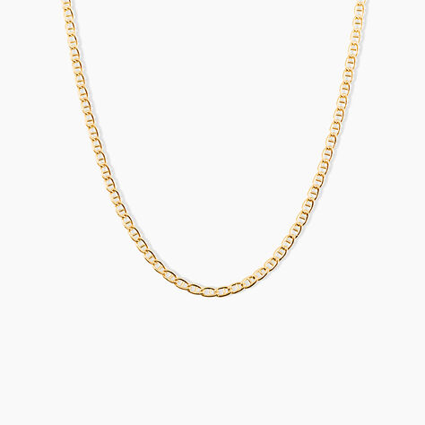 Collier Capucin Or Jaune Maille Marine Plate - Chaines Homme | Histoire d&rsquo;Or
