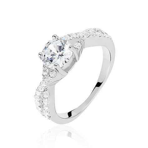 Bague Karin Argent Blanc Oxyde De Zirconium - Bagues solitaires Femme | Histoire d’Or