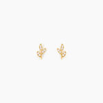 Boucles D'oreilles Pendantes Edia Feuille Or Jaune Oxyde De Zirconium - Boucles d'oreilles pendantes Femme | Histoire d&rsquo;Or