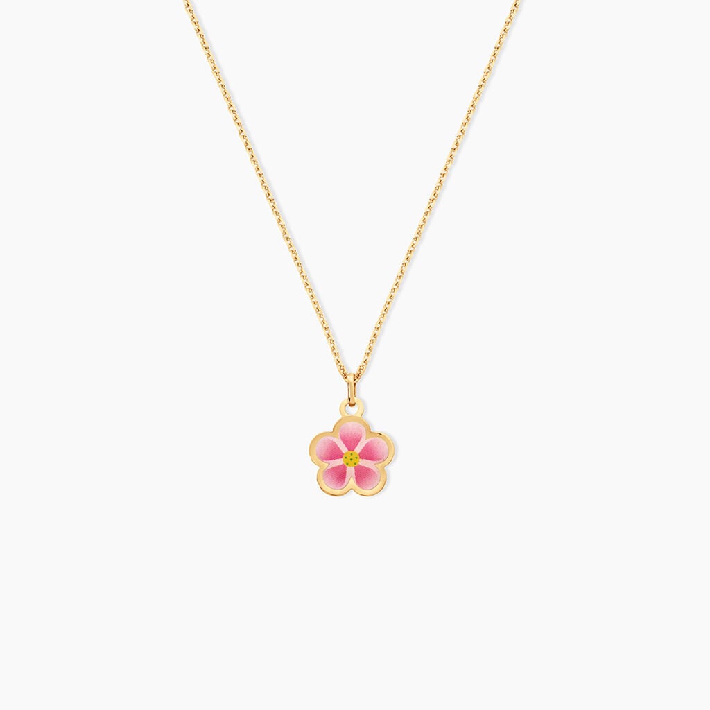 Collier Syna Fleur Argent Dor&eacute; A L'Or 750/1000 - Bijoux sans pierre Enfant | Histoire d&rsquo;Or