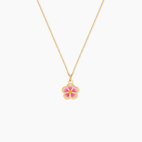 Collier Syna Fleur Argent Dor&eacute; A L'Or 750/1000 - Bijoux sans pierre Enfant | Histoire d&rsquo;Or