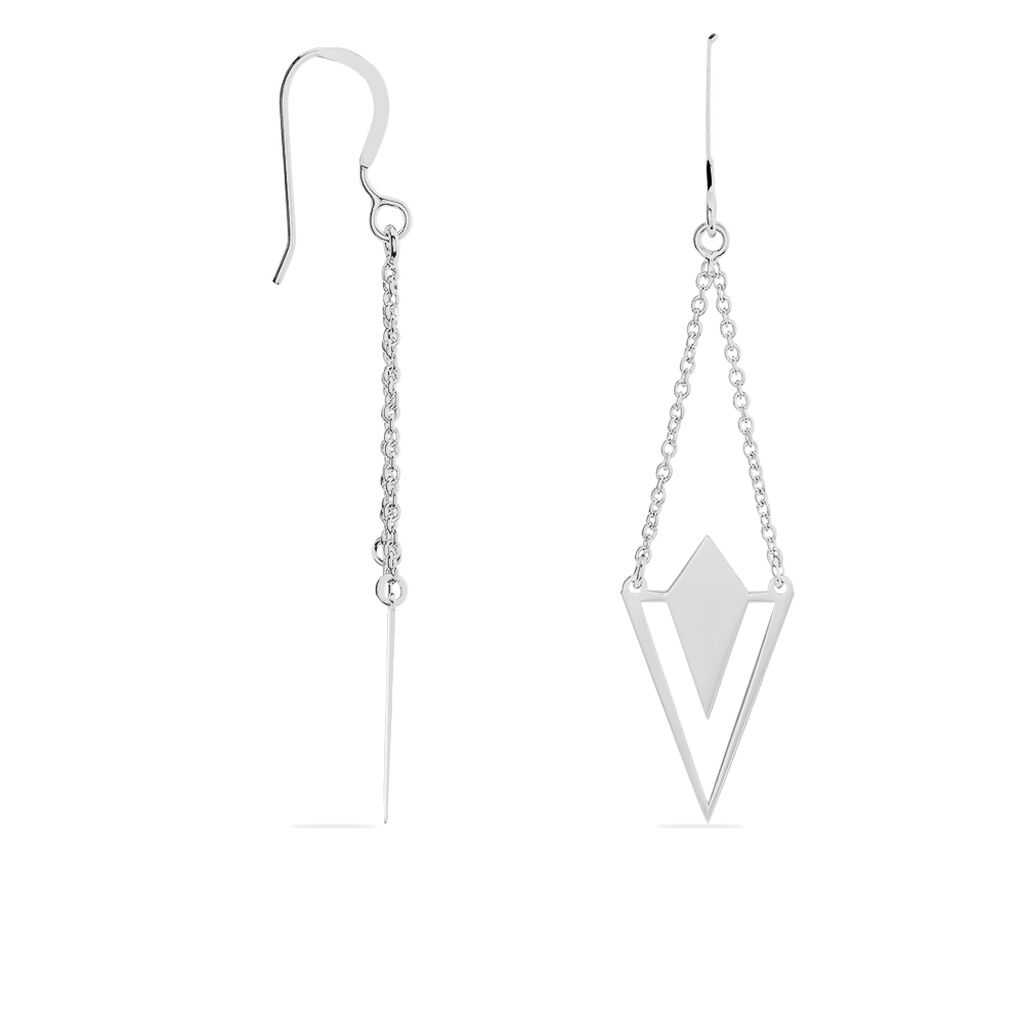 Boucles D'oreilles Pendantes Tylee Argent Blanc - Boucles d'oreilles fantaisie Femme | Histoire d’Or