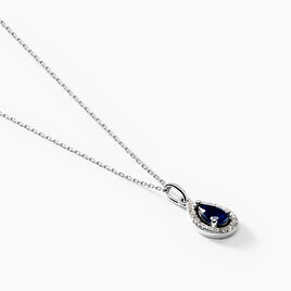 Collier Dorthy Or Blanc Saphir Et Diamant - Colliers Femme | Histoire d’Or