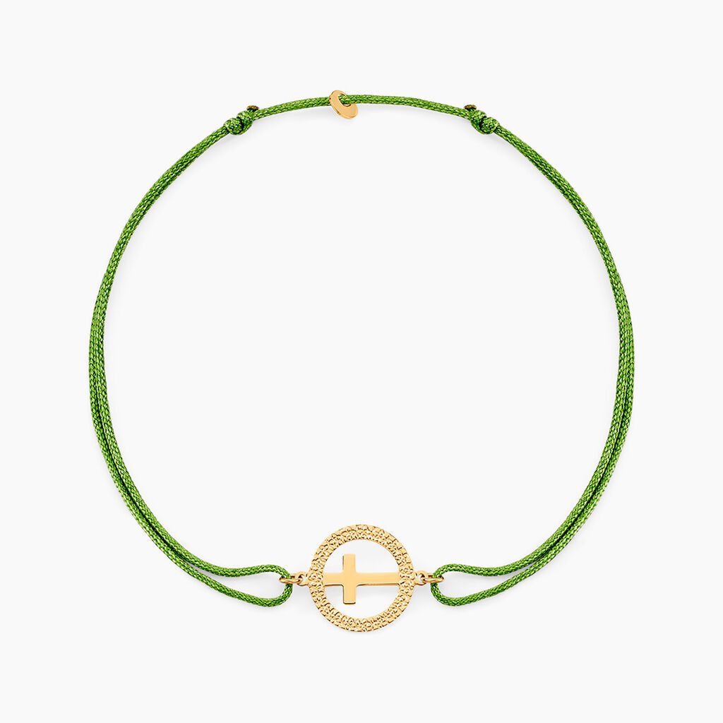 Bracelet Crozya Or Jaune - Pendentifs Baptême Famille | Histoire d’Or