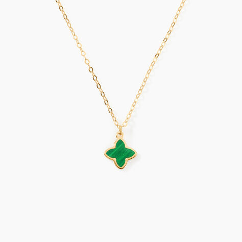 Collier Marvella Or Jaune Malachite - Colliers Femme | Histoire d&rsquo;Or