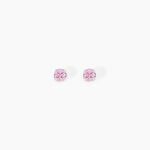 Boucles D'oreilles Puces Carin Or Blanc Oxyde De Zirconium - Clous d'oreilles Femme | Histoire d&rsquo;Or