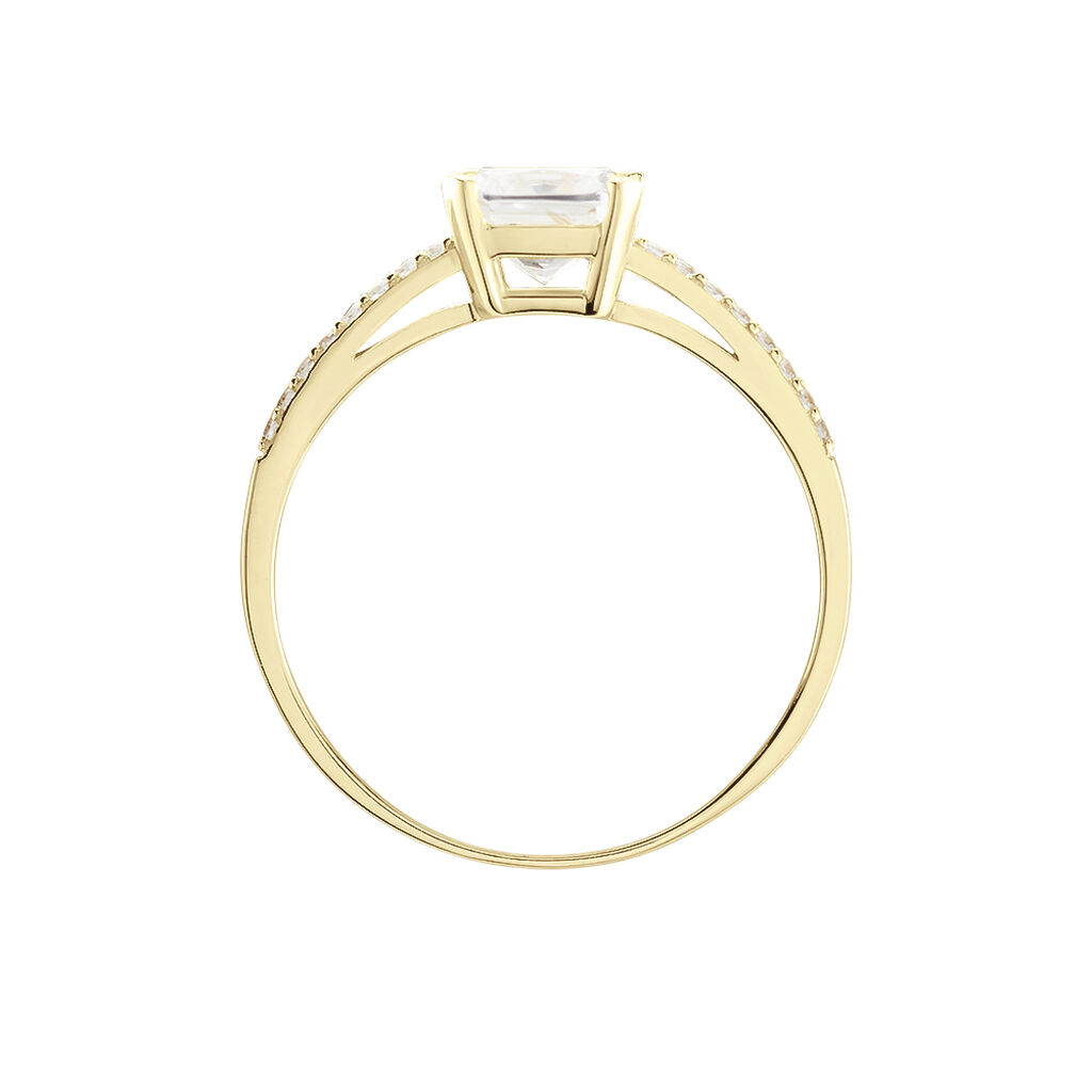 Bague Solitaire Or Jaune Beline Oxyde De Zirconium - Bagues solitaires Femme | Histoire d&rsquo;Or